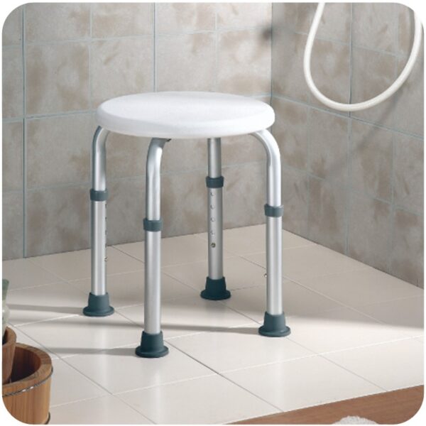 Taburete de baño de aluminio (35-53cm.)