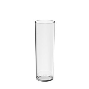 Vaso tubo irrompible transparente 220ml. (24uds)