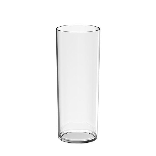 Vaso tubo irrompible transparente 330ml. (12uds)